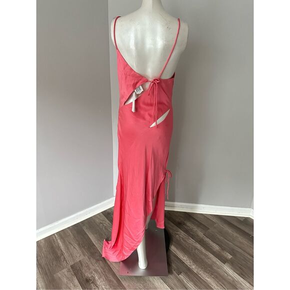 NWT Monse Satin Asymmetric Slash Slip Midi-Dress SIZE 6 $1490 - Picture 10 of 14